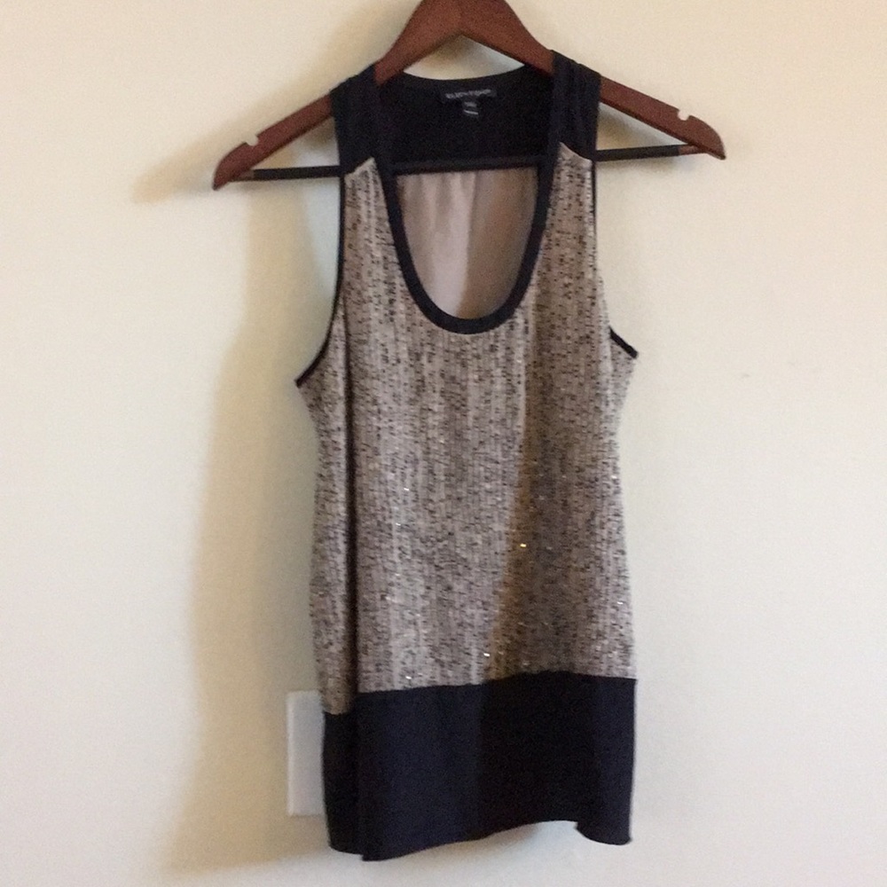 Eileen Fisher Sleeveless Blouse Tank Sequin Silk